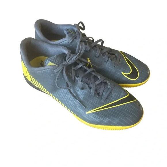 Nike Mercurial Vapor 12 Academy IC Shoes Size 7 Grey Yellow - Picture 10 of 13